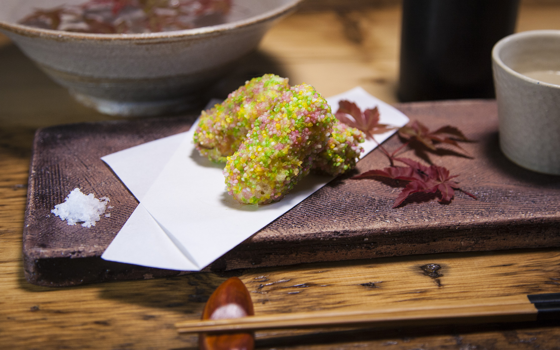 色とりどりの“ころも”が楽しい！松茸はさみ揚げ ～ 料亭の和食レシピ