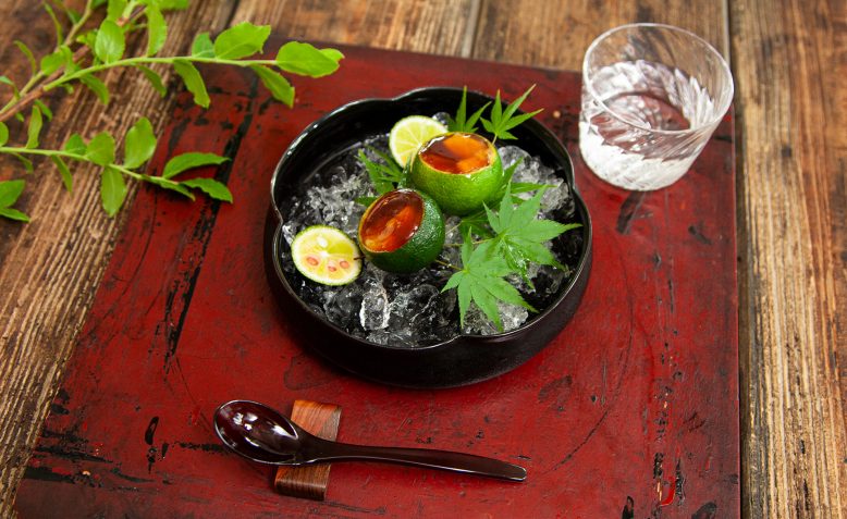 おもてなしの前菜 すだち釜ポン酢ゼリー ～ 料亭の和食レシピ - Ryotei Style Jp リョウテイ スタイル